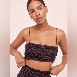 FOR LOVE & LEMONS X VS All That Glitters Black Cropped Tank Top